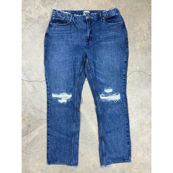 Good American Jeans Good American Distressed Denim Jeans High Rise